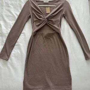 Mini Dress in Mocha color